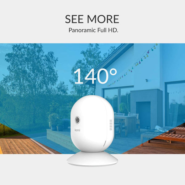 Kami 1080P Wire-Free Home Camera Kit, Wireless Outdoor Battery Security Camera with Motion Detection, Night Vision, Two-Way Audio and 6 Months 7-Day Cloud Service via Kami APP or YI Home APP (WK101)